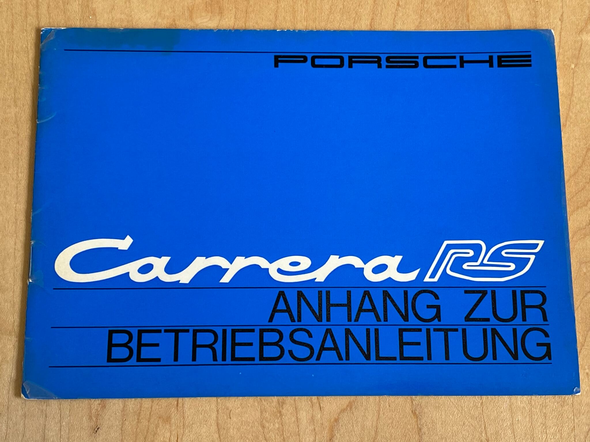 Original Porsche Carrera RS Supplement