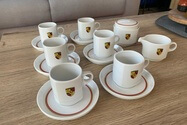 DT: 80's Porsche by Rosenthal Dealership Ceramic Cups and Saucers
