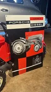 No Reserve Limited Edition Porsche Diesel Junior K Tractor Enamel Sign