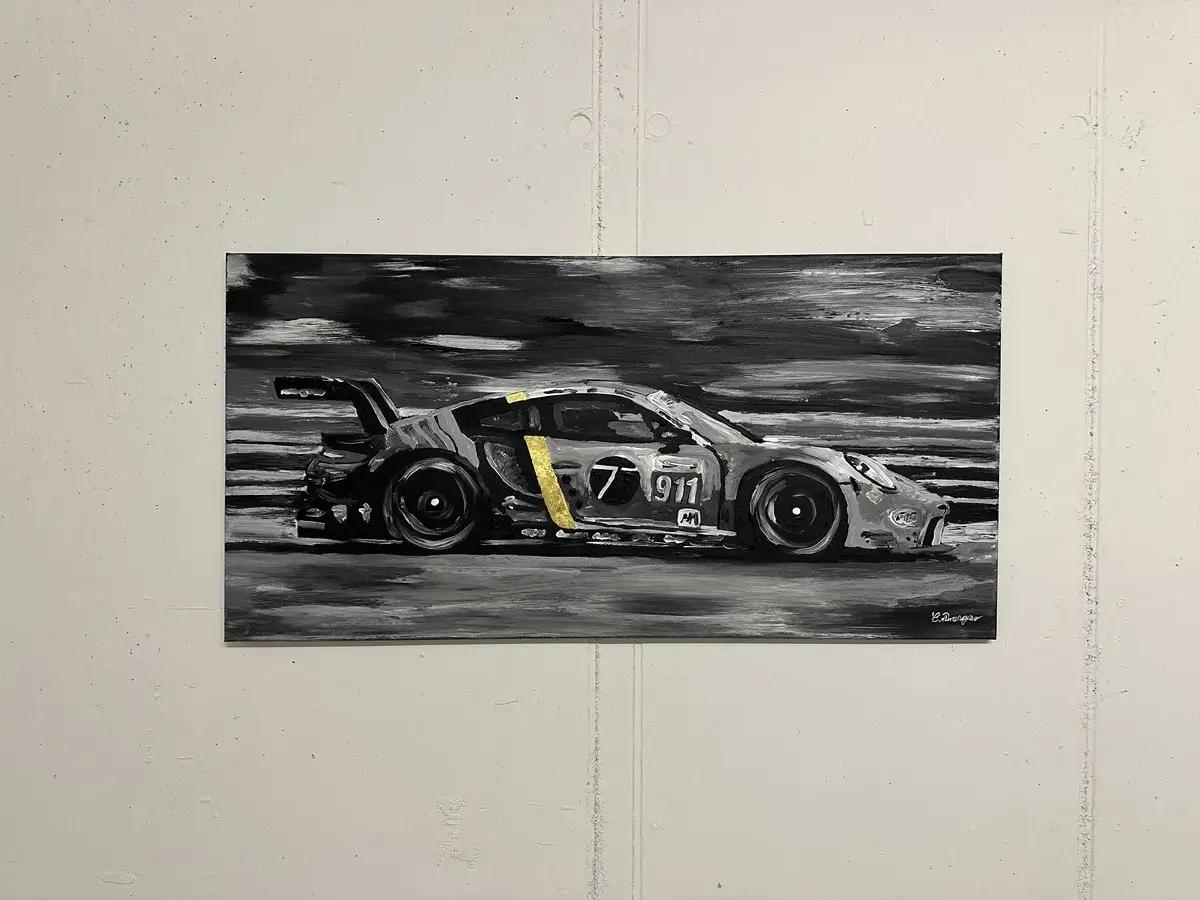 No Reserve 911 RSR Type 7 "#RoadToLeMans" Painting by Chris Draeger