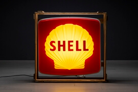 1950s Shell Oil Illuminated Sign
