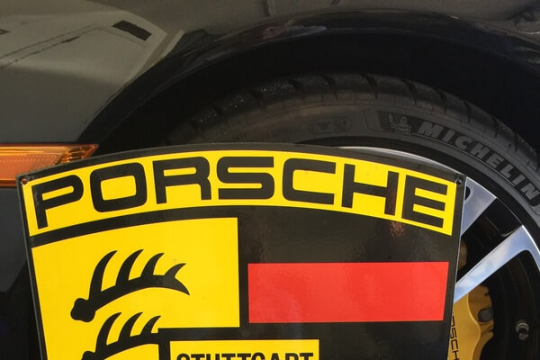 NO RESERVE - Porcelain Porsche Crest (24” X 18”)