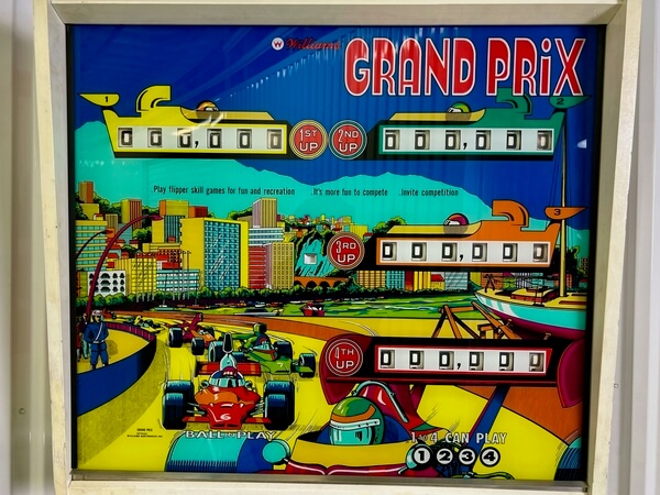 1976 Williams Industries Grand Prix Pinball Machine