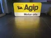 New Old Stock Illuminated Agip Sign
