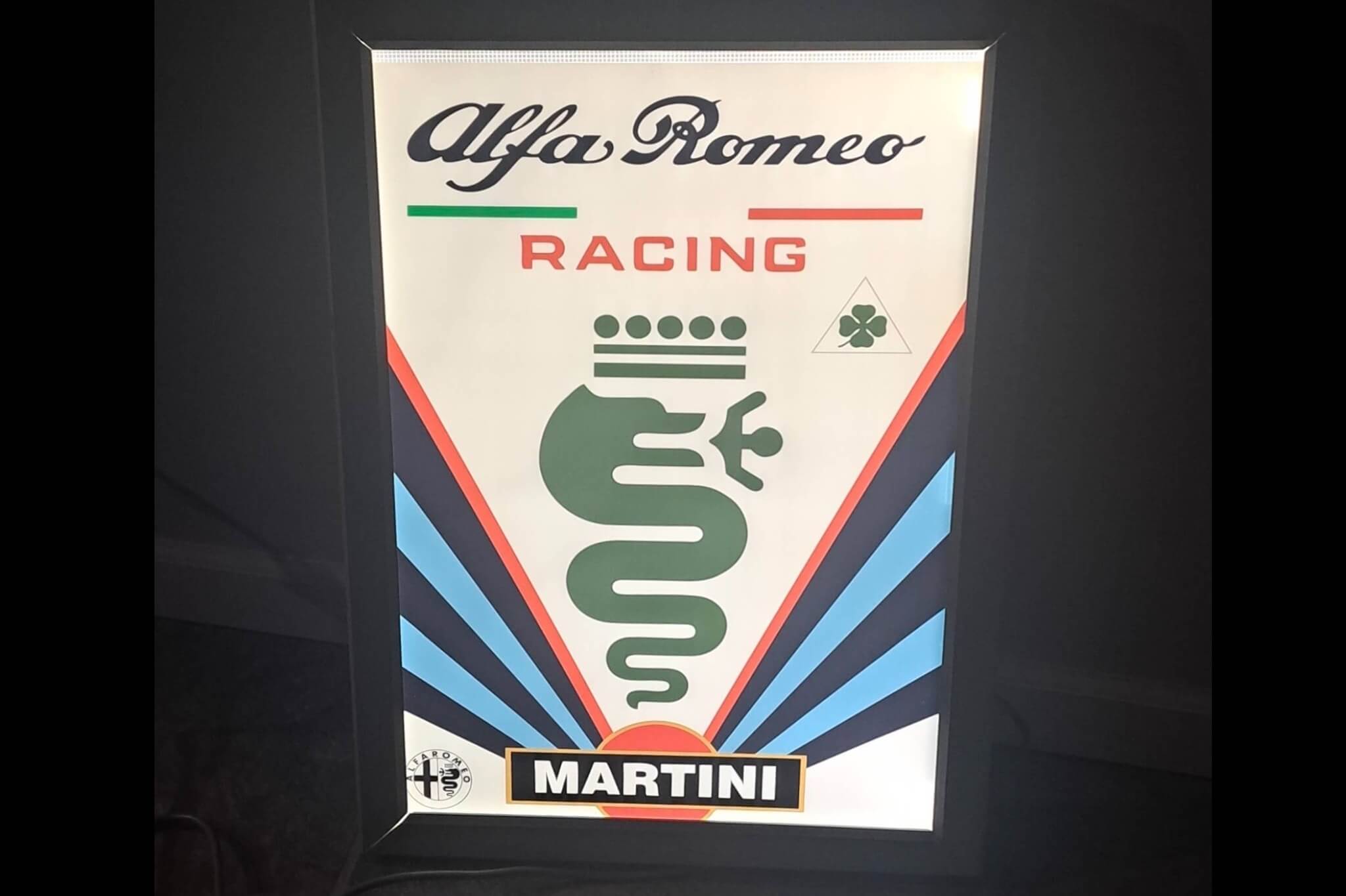 DT: Martini Racing Alfa Romeo Illuminated Sign
