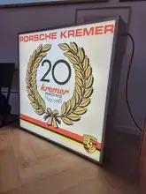 Large Illuminated Porsche Kremer Racing 20th Anniversary Sign