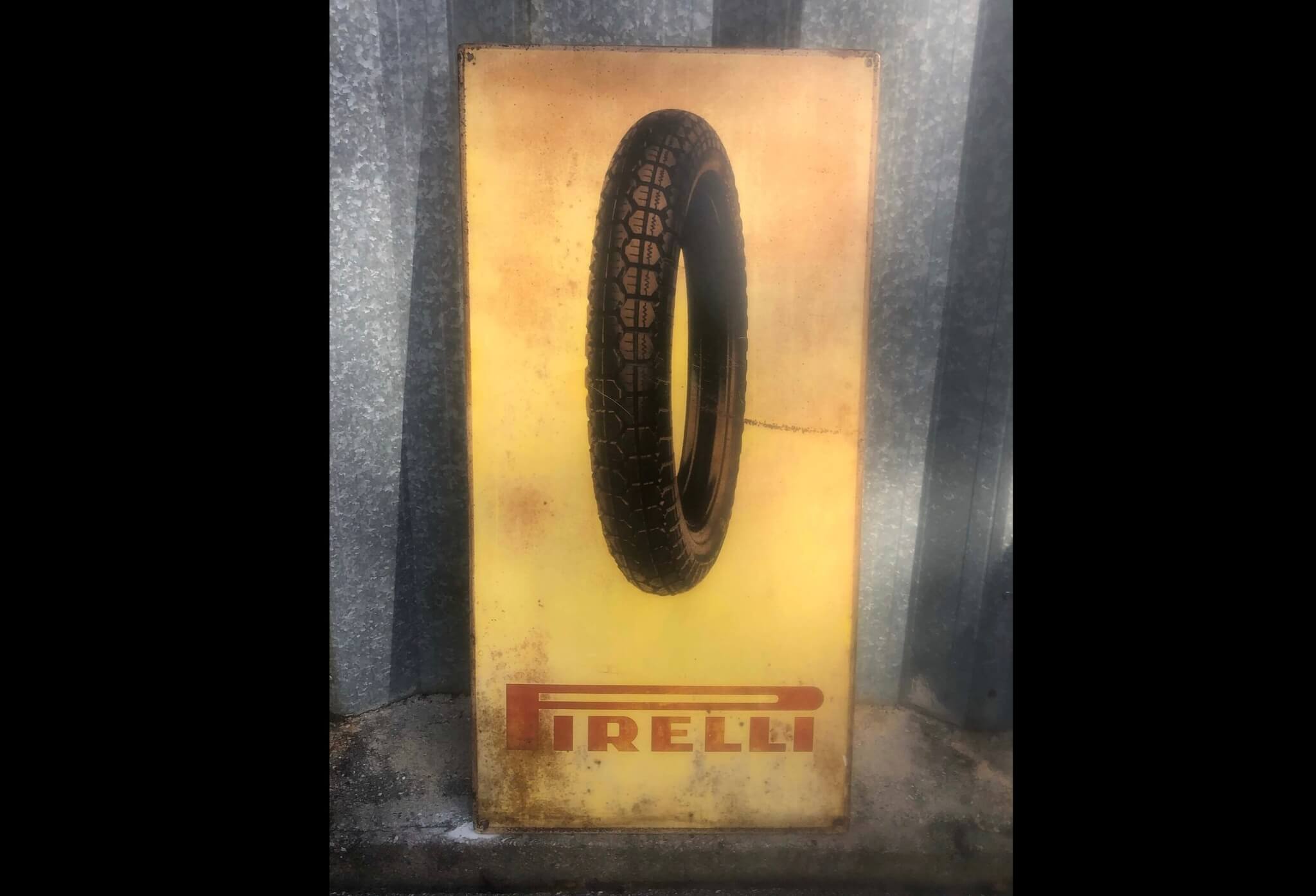 No Reserve Large Metal Pirelli Sign