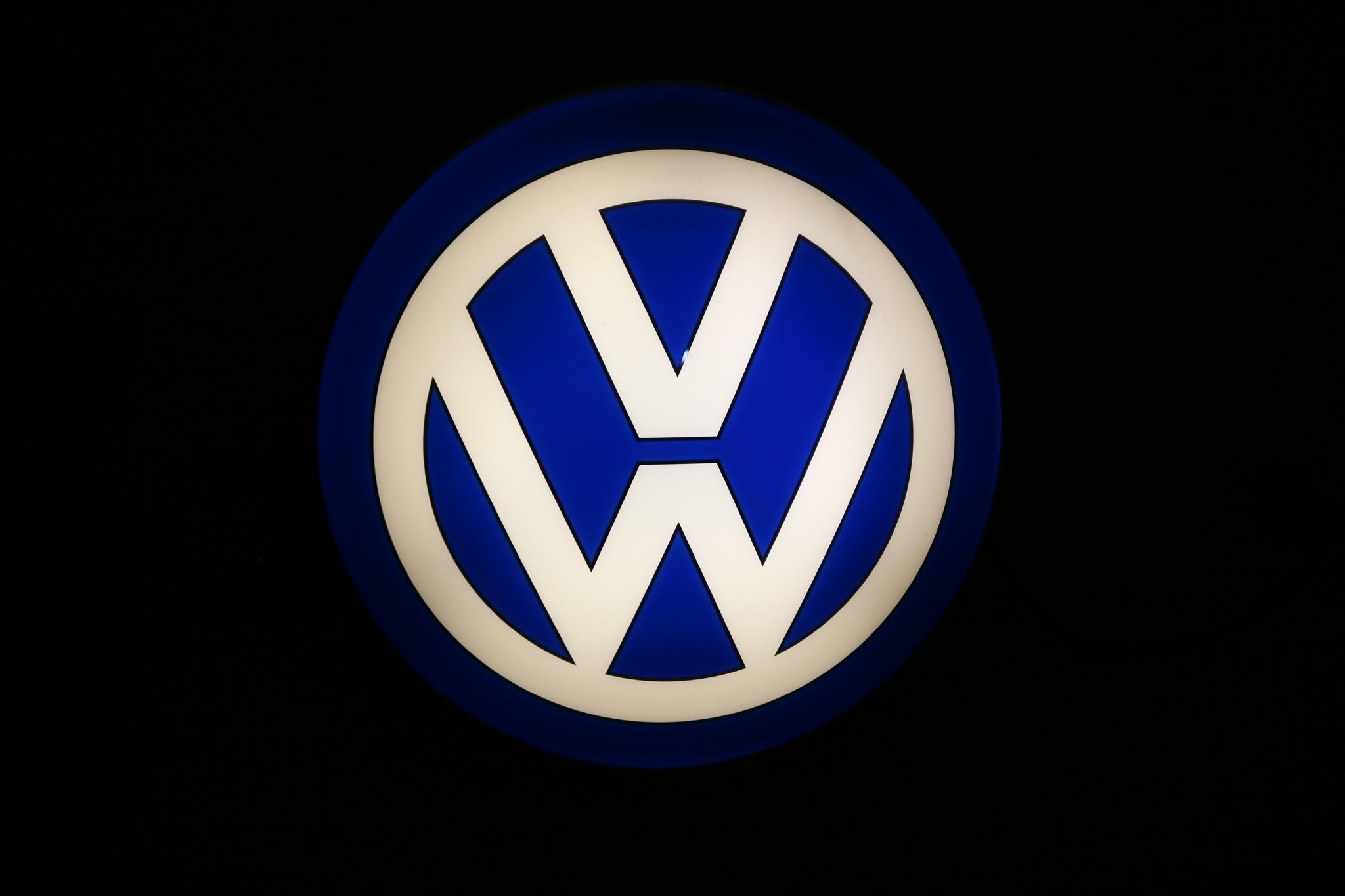  Authentic Illuminated Volkswagen Dealership Sign