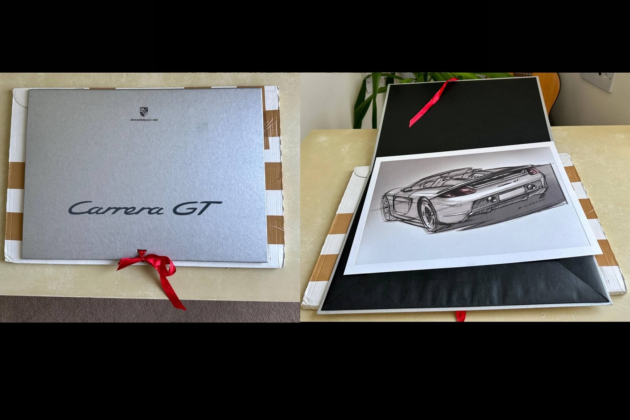 Official Porsche Carrera GT Lithograph By Grant Larson