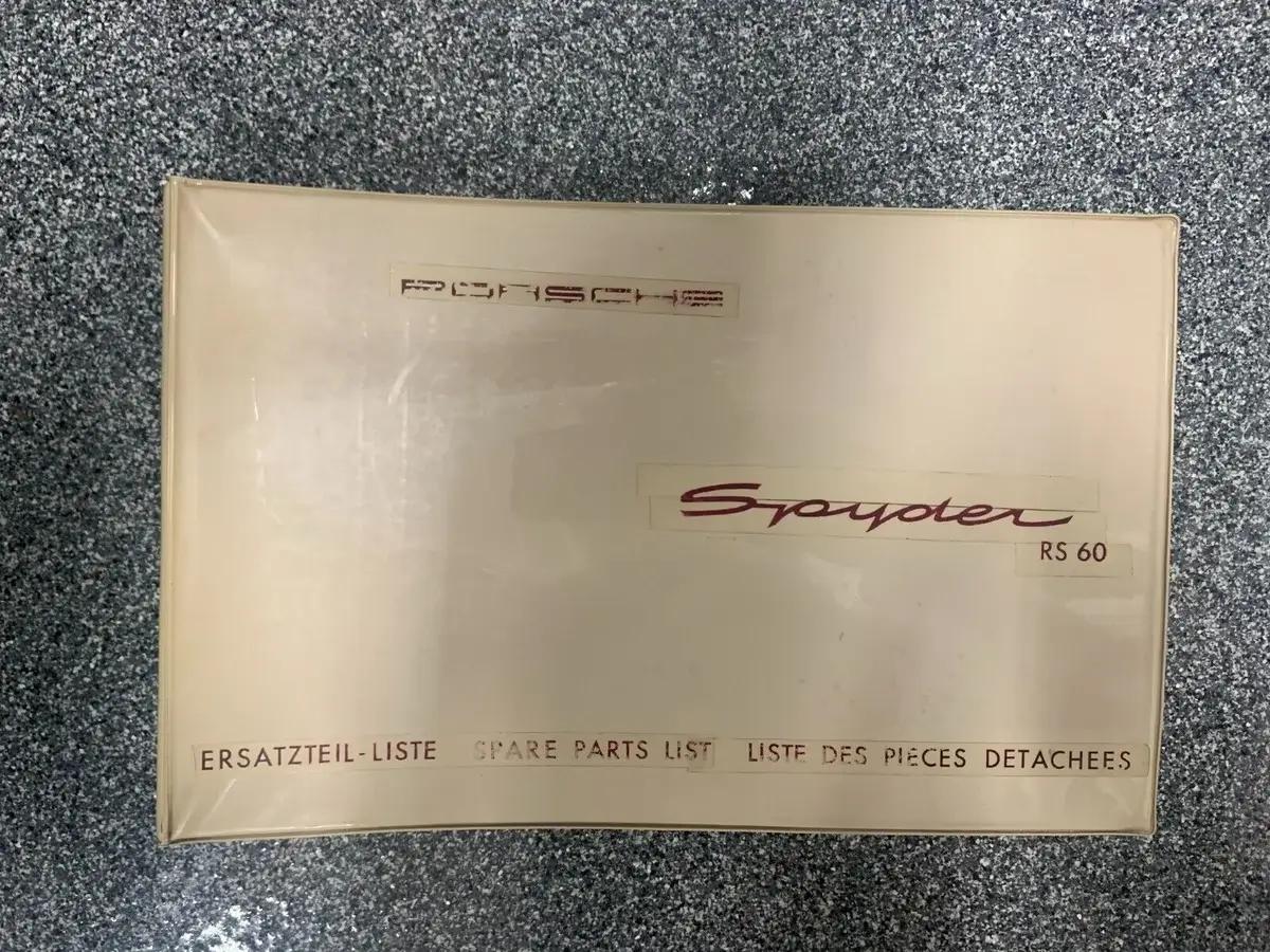 No Reserve 1960 Porsche Spyder RS60 Spare Parts Book