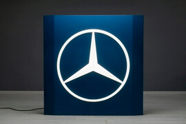 No Reserve 1980s Mercedes-Benz Illuminated Dealership Sign