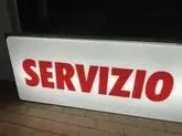 Illuminated 1970s Alfa Romeo Service Sign