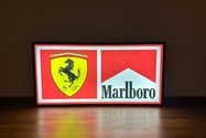  Illuminated Marlboro Ferrari Sign