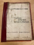  Original 1963 Porsche 904 Carrera GTS Drivers Manual