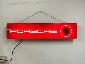 No Reserve Illuminated Porsche Dealership Clock (40" x 8")
