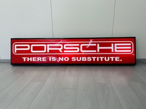 NO RESERVE Porsche Illuminated Sign (80" x 16" x 6")