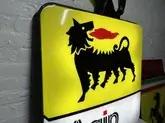 DT: Authentic Large Illuminated Agip Gas Station Sign