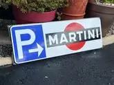 DT: Vintage 1970s Enamel Martini Parking Sign